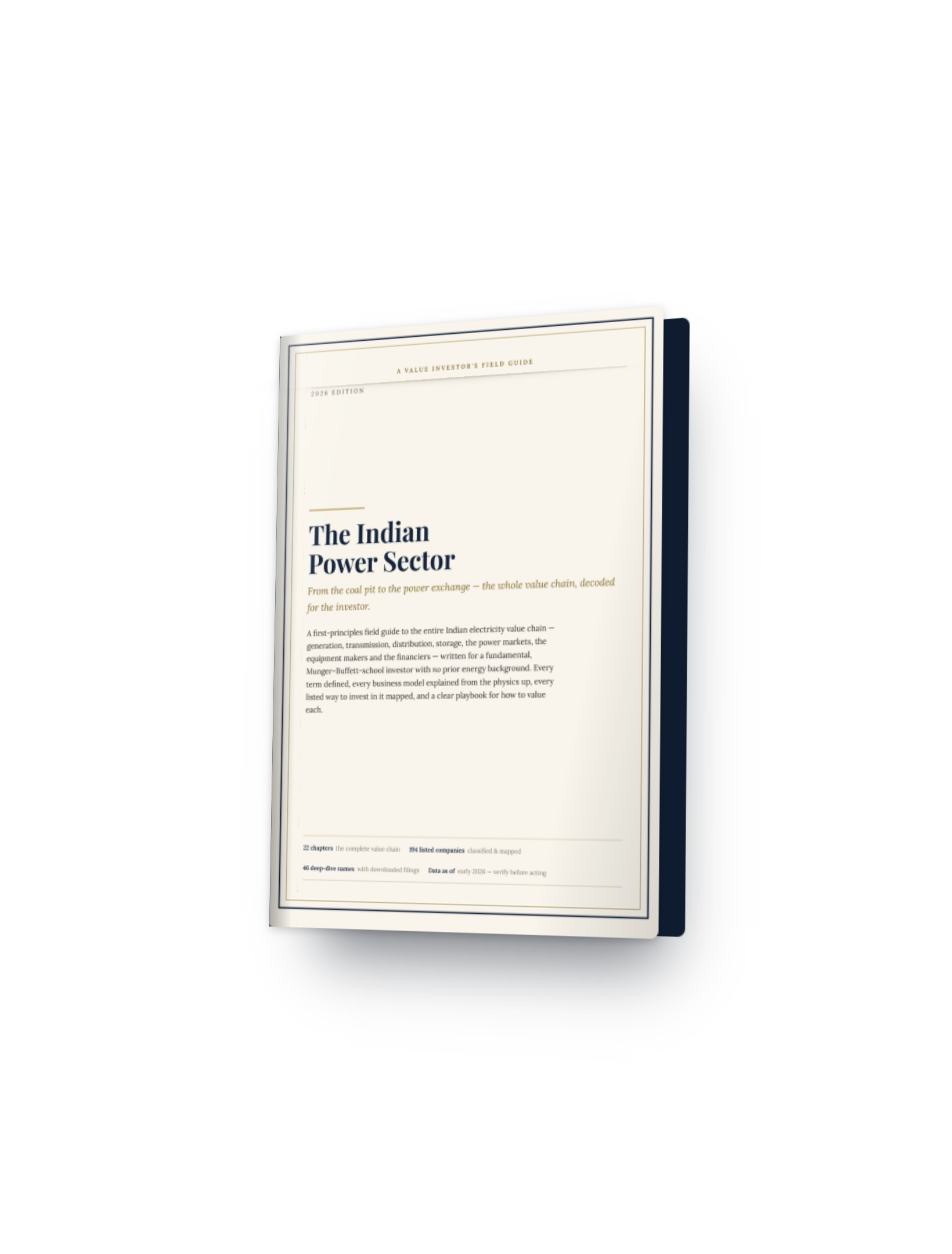 The Indian Power Sector Field Guide — book mockup