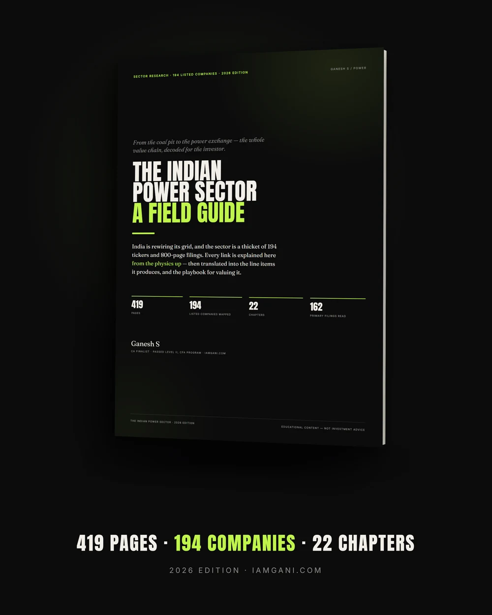 The Indian Power Sector — A Value Investor's Field Guide, cover